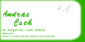 andras cseh business card