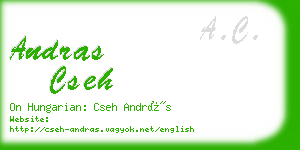 andras cseh business card